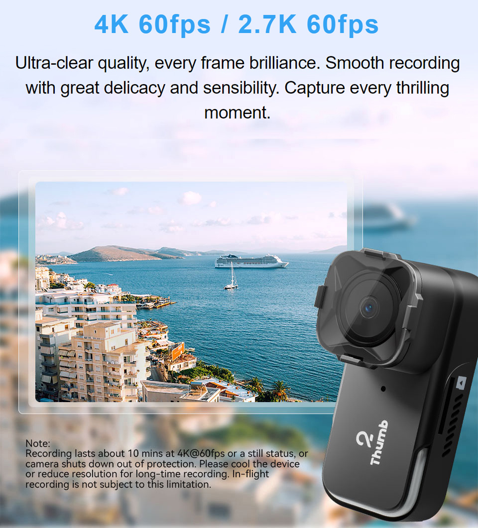 Drone Camera 4K - Nouvelle Version RunCam Thumb 2 4K