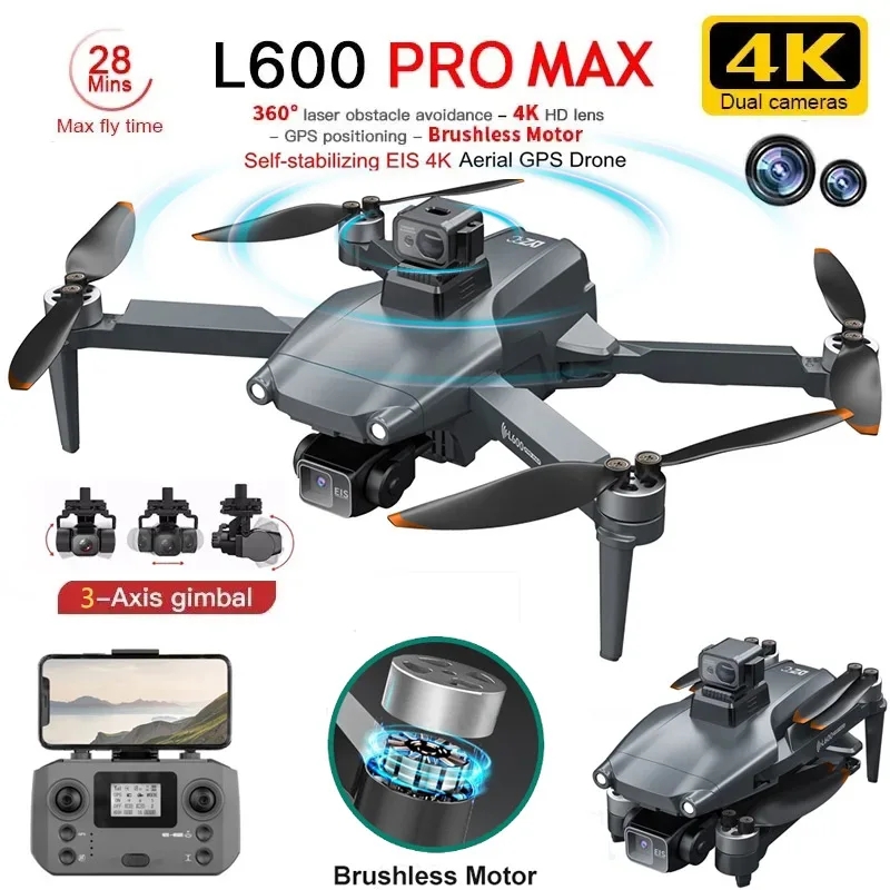 Drone Camera 4K - Drone GPS professionnel L600 PRO MAX
