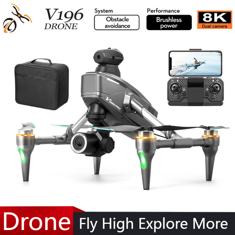 Drone Camera With Gimbal - Drone d'évitement d'obstacles automatique V196, caméra