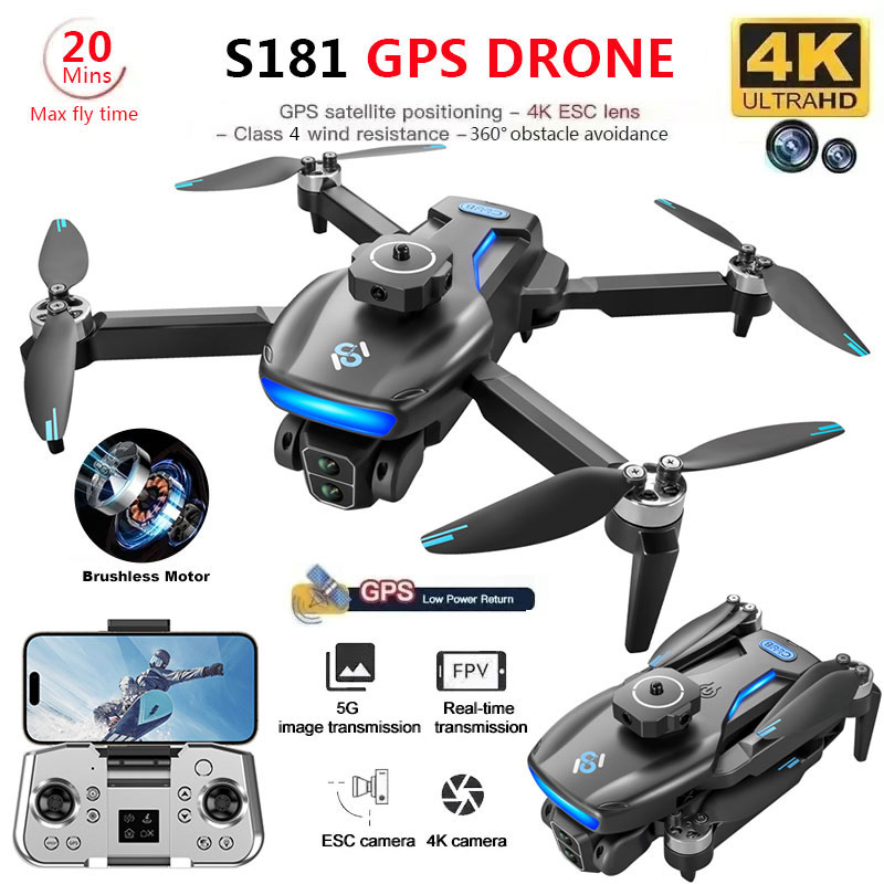 Drone Camera Wide Angle - Drone professionnel S33 GPS 4K HD
