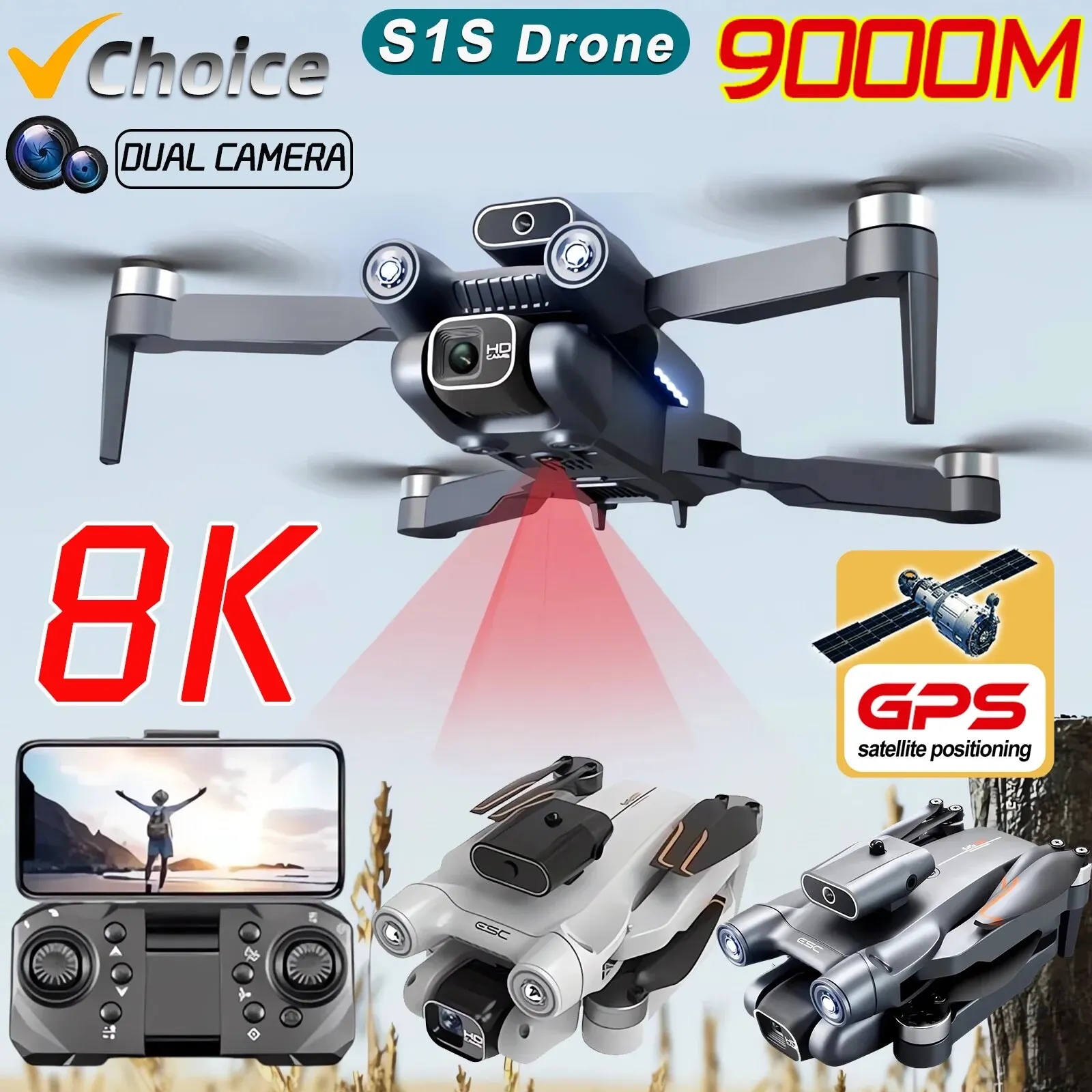 S1S 5G GPS Drone Caméra 8K, Mo - Drone Camera Professional avis et prix
