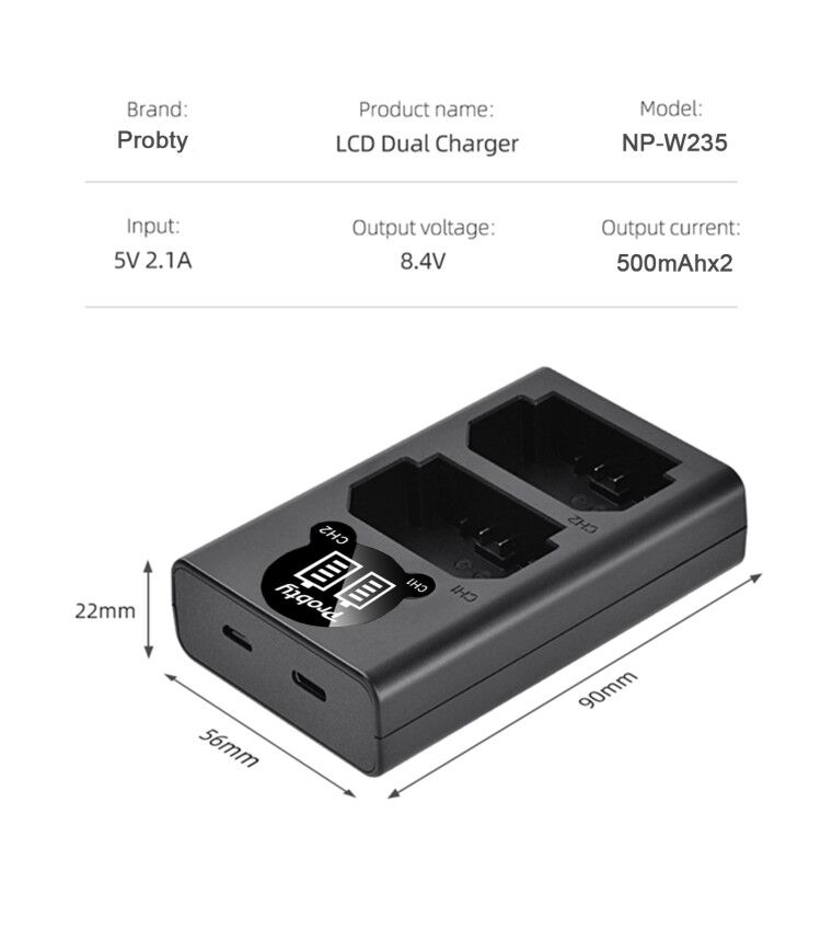 Batterie LCD 2200mAh NP-W235 N - Drone Camera Action avis et prix