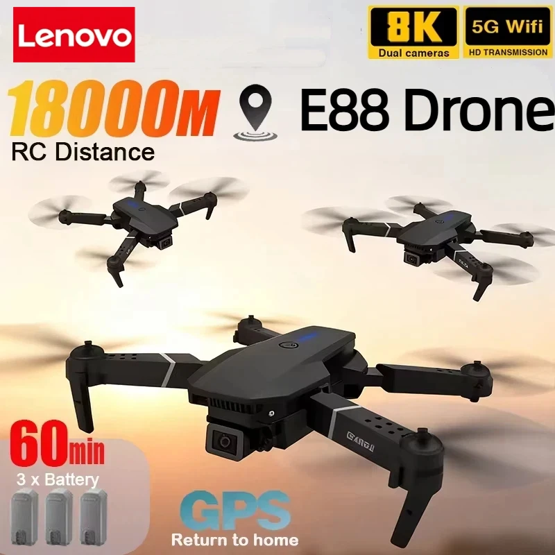 Lenovo nouveau E88 Pro WIFI FP - Drone Camera Wide Angle avis et prix