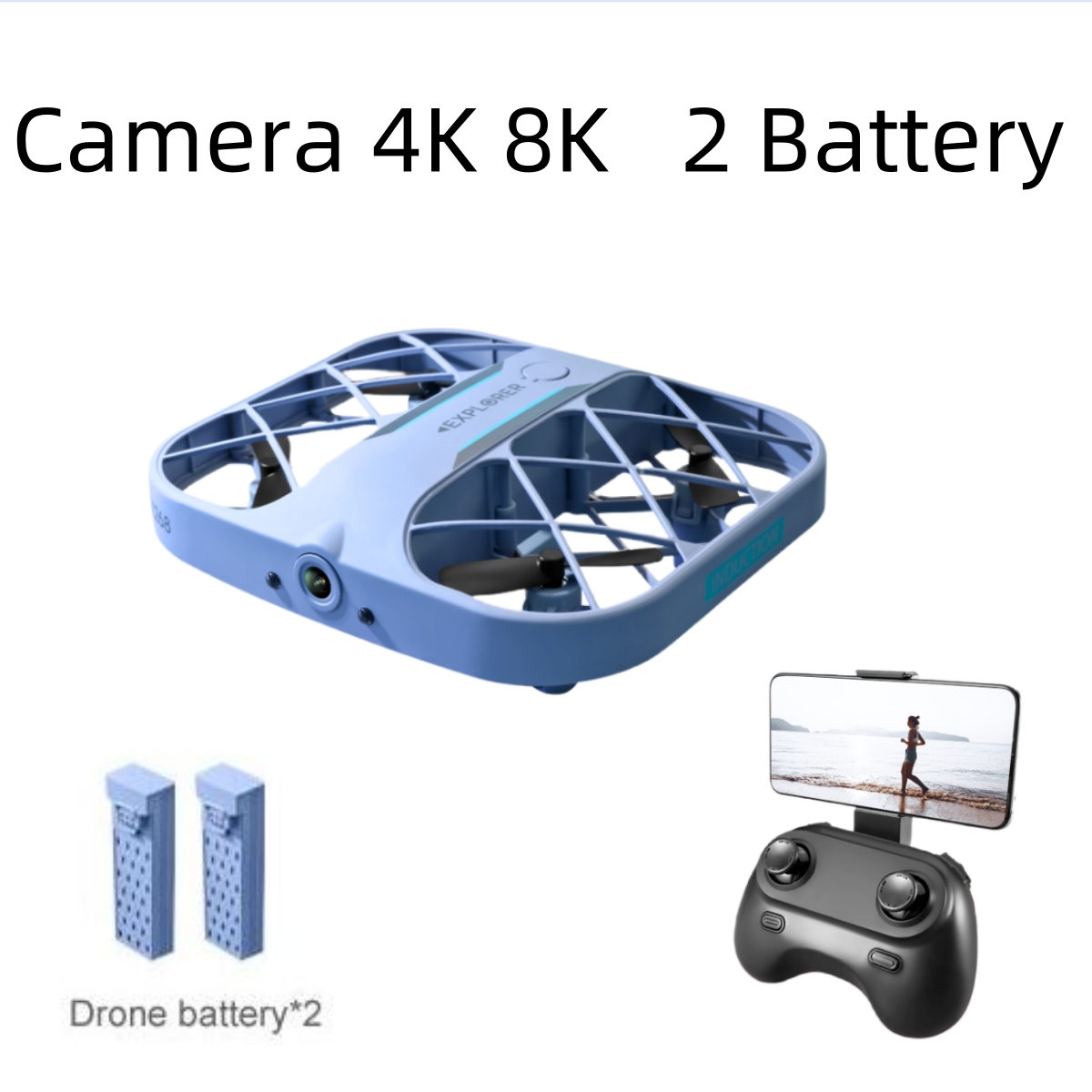Drone RC JJRC H107 FPV avec 2  - Drone Camera 4K avis et prix